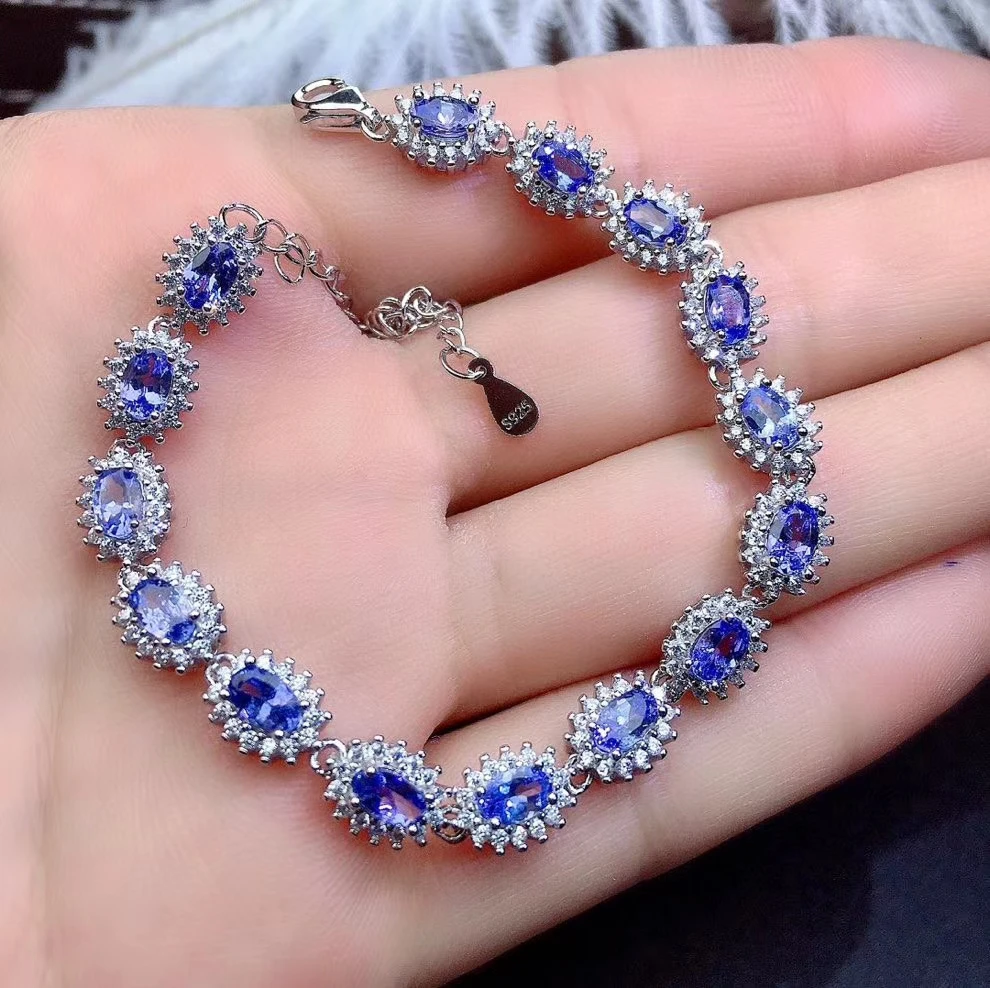 KJJEAXCMY fine jewelry 925 sterling silver inlaid natural Tanzanite bracelet delicate female luxury bracelet support testing 
KJJEAXCMY fine jewelry 925 sterling silver inlaid natural Tanzanite bracelet delicate female luxury bracelet support testing