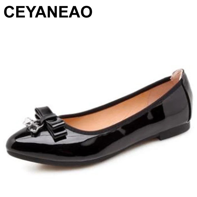 CEYANEAO New 2019; women's ballet flats on a flat sole with a bow and rhinestones; fashionable comfortable foldable shoes
CEYANEAO New 2019; women's ballet flats on a flat sole with a bow and rhinestones; fashionable comfortable foldable shoes
