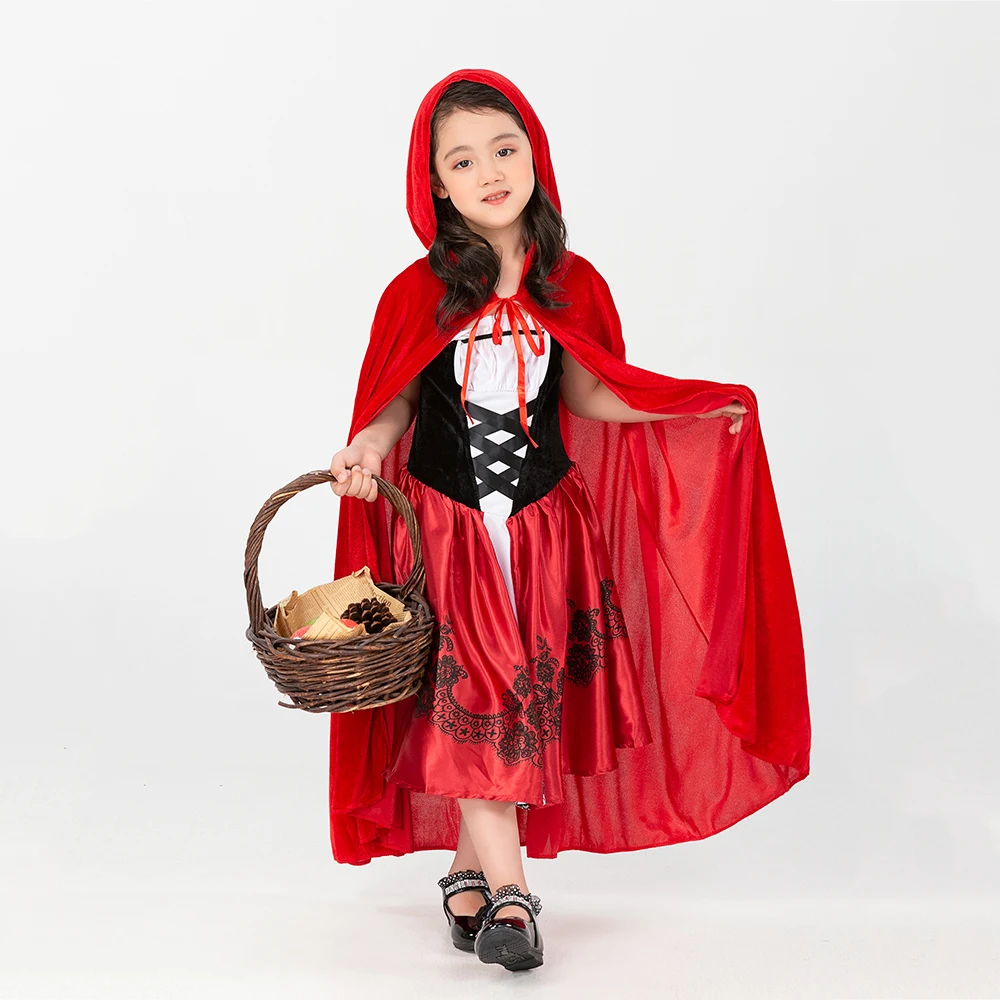 Милый маленький красный костюм с капюшоном для маленьких девочек, платья принцессы на Хэллоуин, Детские аксессуары
Милый маленький красный костюм с капюшоном для маленьких девочек, платья принцессы на Хэллоуин, Детские аксессуары