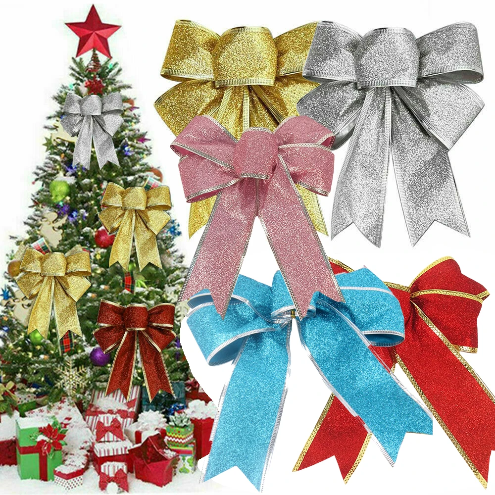 5pcs/set Handmade Bowknots Christmas Bows With Iron Bells Christmas Tree Decorations Party Bow Tie DIY Gift Bow Craft Bows
5pcs/set Handmade Bowknots Christmas Bows With Iron Bells Christmas Tree Decorations Party Bow Tie DIY Gift Bow Craft Bows