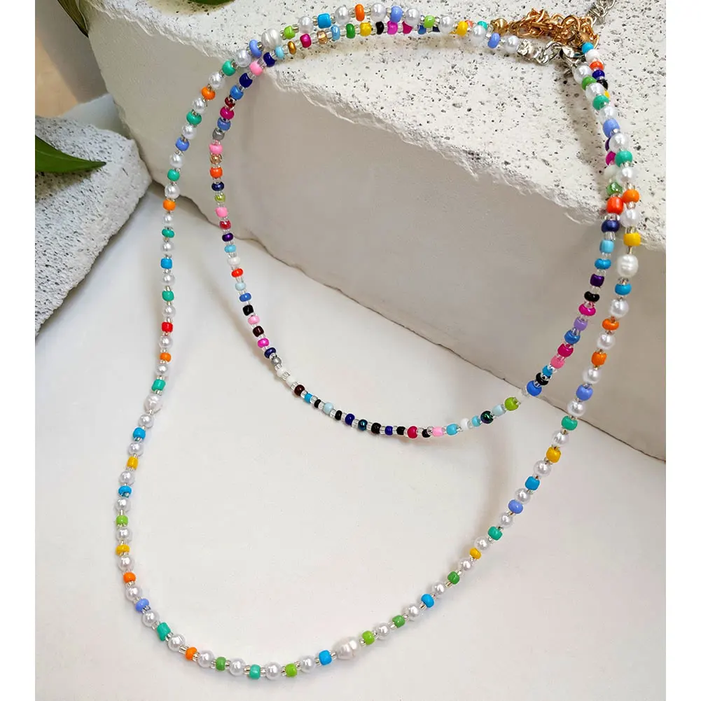 Colorful Round Oval Pearl Beads Necklace For Women Acrylic Seed Bead Choker Simple Necklaces Trendy Boho Beach Style Jewelry New
Colorful Round Oval Pearl Beads Necklace For Women Acrylic Seed Bead Choker Simple Necklaces Trendy Boho Beach Style Jewelry New