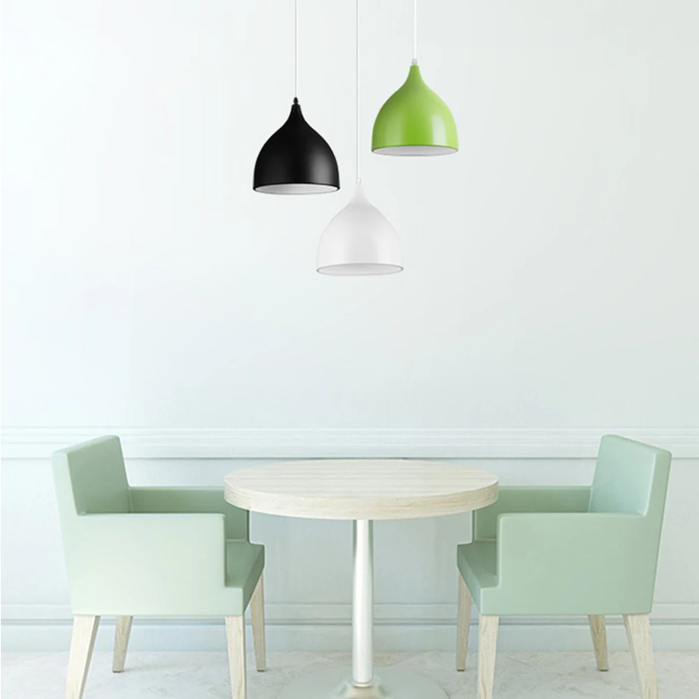 Modern simple aluminum chandelier color E27 LED Lamp Kitchen living room restaurant bedroom bar Suspension lighting | Лампы и
