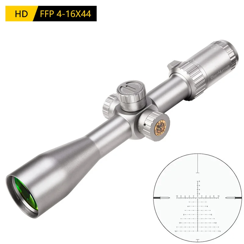 Прицел WESTHUNTER HD 4-16X44 FFP тактический прицел с серебристым фокусным расстоянием для