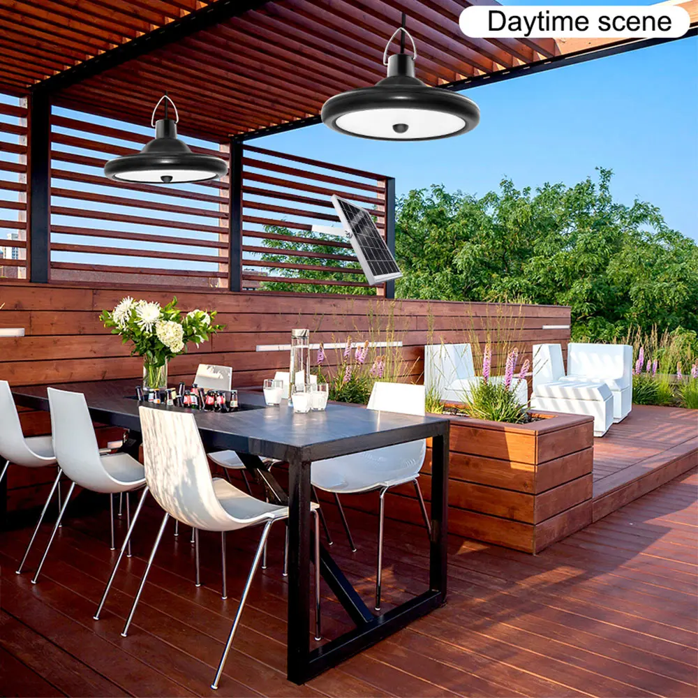 BORUiT 120W Solar Pendant Lamp Outdoor/Indoor 5M Cable Powered Hanging Shed Lights with Remote Control for Shed Yard Garden 
BORUiT 120W Solar Pendant Lamp Outdoor/Indoor 5M Cable Powered Hanging Shed Lights with Remote Control for Shed Yard Garden