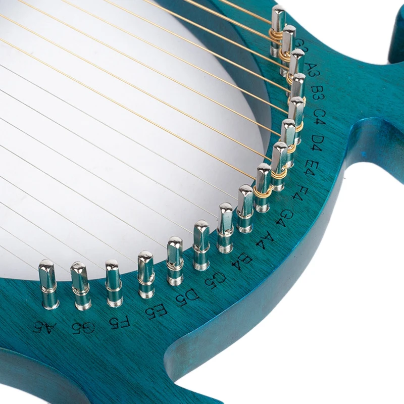 Lyre Harp, 16 String Mahogany Body String Instrument Body Instrument with Tuning Wrench and Spare Strings
Lyre Harp, 16 String Mahogany Body String Instrument Body Instrument with Tuning Wrench and Spare Strings