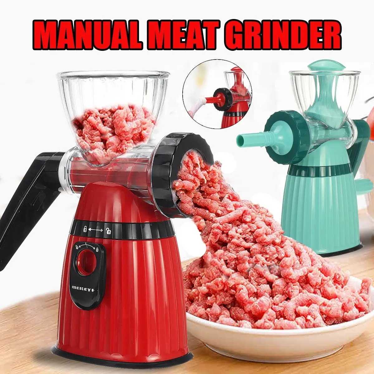 2 In 1 Hand Meat Grinder meat Blender Mixer Multifunction Grass Powerful Kitchen Food Chopper Sausage Meat Grinders Processor
2 In 1 Hand Meat Grinder meat Blender Mixer Multifunction Grass Powerful Kitchen Food Chopper Sausage Meat Grinders Processor