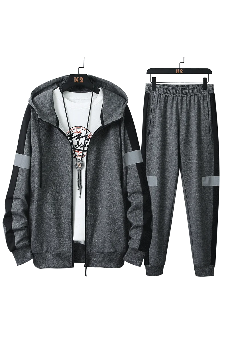 New 2-piece Suits Men's Tracksuit Loose Casual Solid Color Fashion Cardigan Hoodies and Trousers
New 2-piece Suits Men's Tracksuit Loose Casual Solid Color Fashion Cardigan Hoodies and Trousers