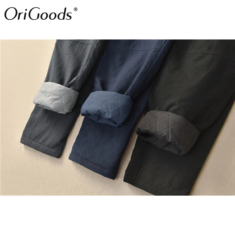 OriGoods Women Winter Pants Cotton Quilted Warm Pants Elastic waist Solid Gray Black Blue Pants Casual Winter Trousers B278
OriGoods Women Winter Pants Cotton Quilted Warm Pants Elastic waist Solid Gray Black Blue Pants Casual Winter Trousers B278