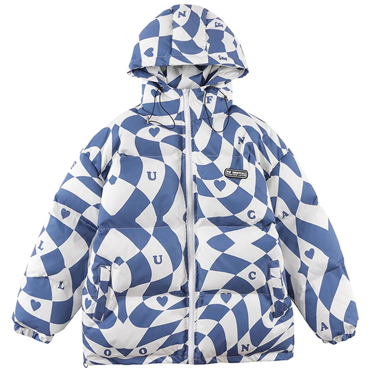LACIBLE Harajuku Geometric pattern Parka Jacket Coat 2021 Winter Padded Cotton Zipper Windbreaker Coat Warm Streetwear Outwear
LACIBLE Harajuku Geometric pattern Parka Jacket Coat 2021 Winter Padded Cotton Zipper Windbreaker Coat Warm Streetwear Outwear
