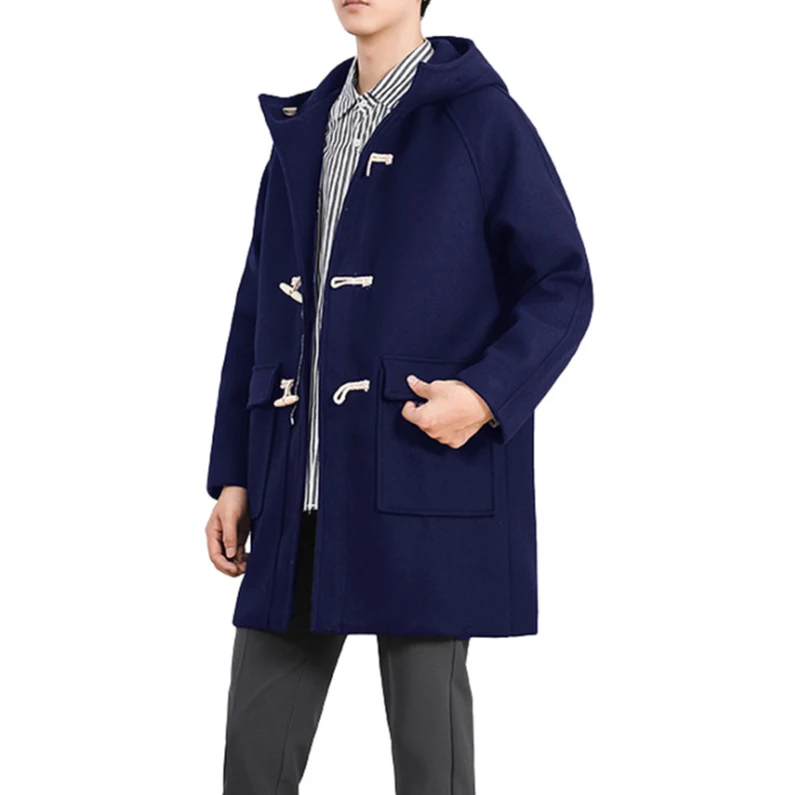 2021 Winter Hooded Woolen Trench Coat Men Casual Horn Button Jacket With Cotton Thicken Green Black Blue Plus Size 5XL For Men
2021 Winter Hooded Woolen Trench Coat Men Casual Horn Button Jacket With Cotton Thicken Green Black Blue Plus Size 5XL For Men