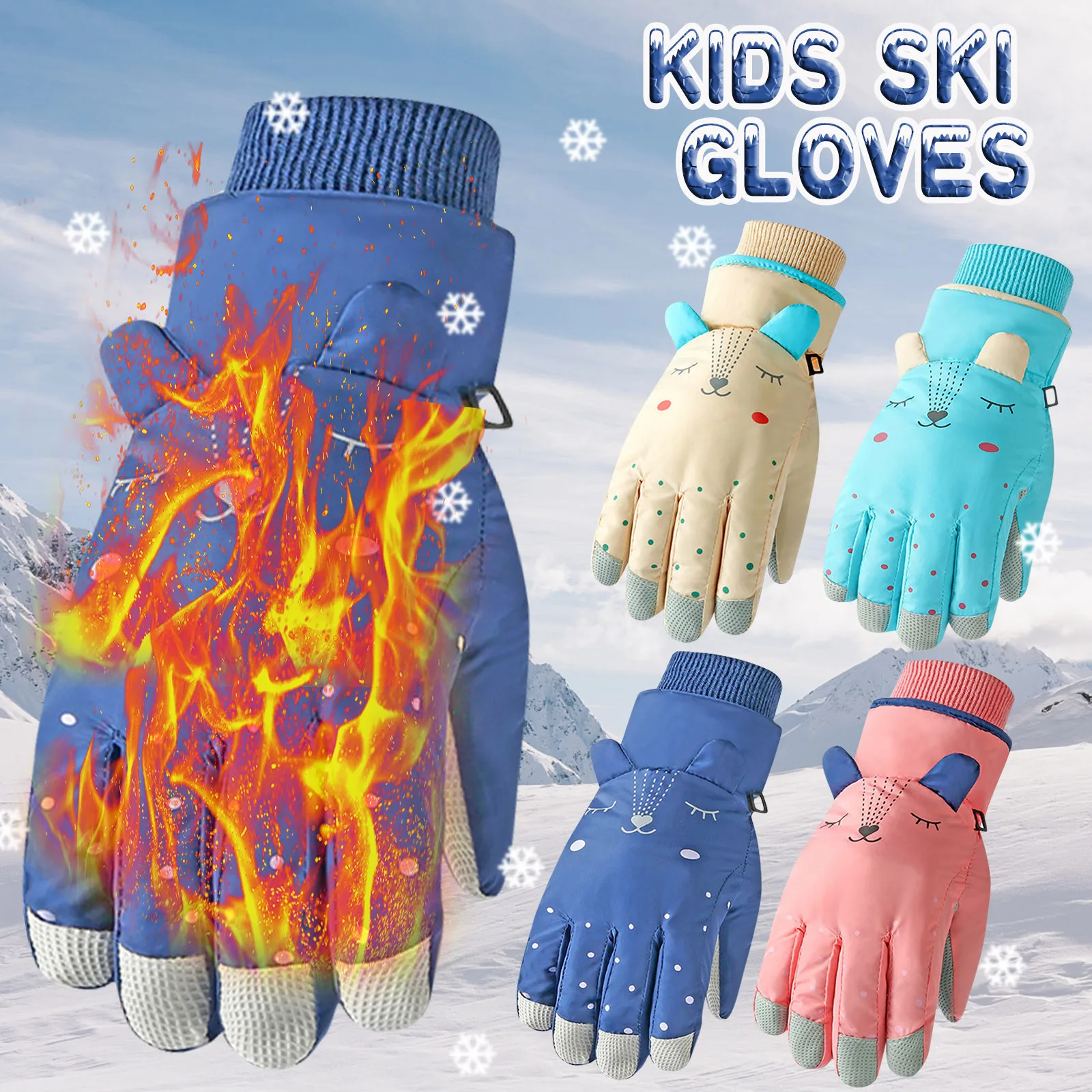 1Pairs 6-12Y Kids Winter Ski Gloves for Kids Boys Girls Snow Windproof Mittens Outdoor Sports Skiing Cycling 5*
1Pairs 6-12Y Kids Winter Ski Gloves for Kids Boys Girls Snow Windproof Mittens Outdoor Sports Skiing Cycling 5*