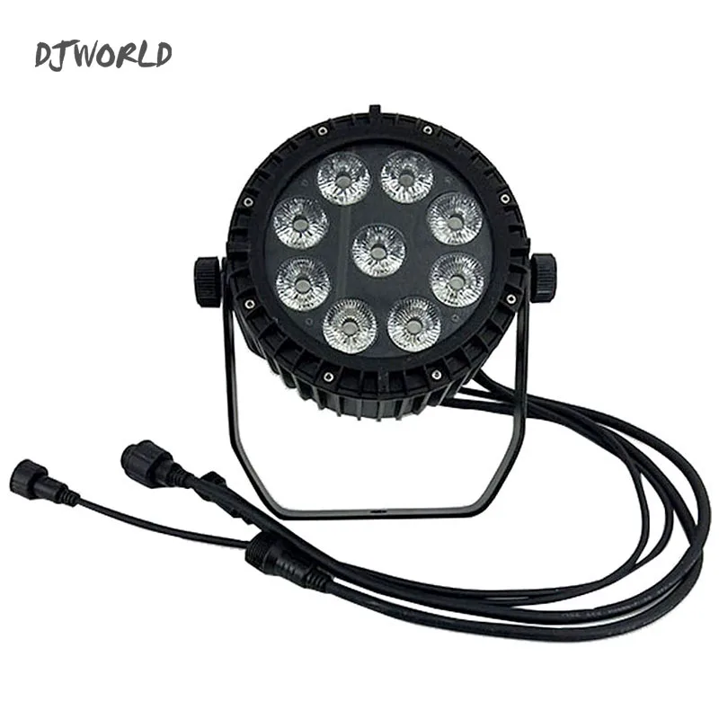 DJWorld Водонепроницаемый светодиодный светильник Par 9x18 Вт RGBWA + UV 6 в 1 DMX для сцены