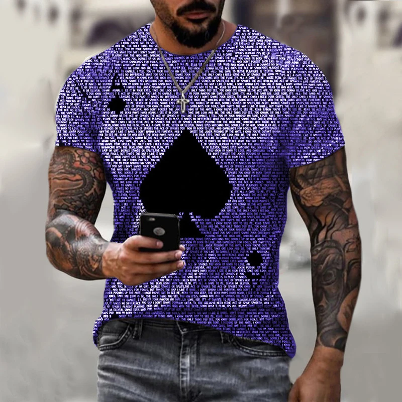 Playing Cards 3D Print Men T Shirt Ace Spades Card Letters Print O Neck T Shirt For Men Summer Street Style Loose Men Clothing
Playing Cards 3D Print Men T Shirt Ace Spades Card Letters Print O Neck T Shirt For Men Summer Street Style Loose Men Clothing