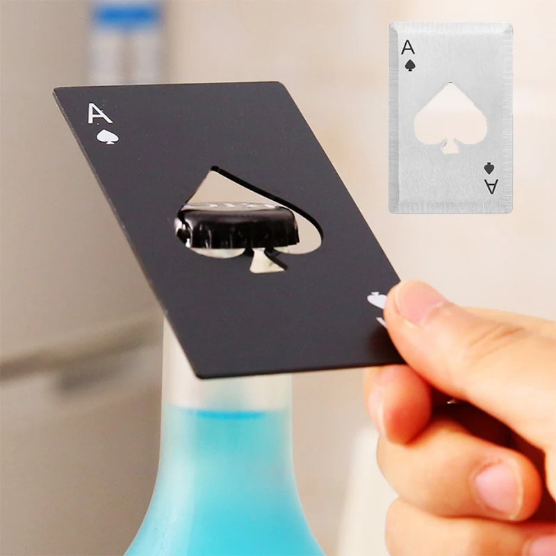 Poker Card Spades Beer Bottle Opener Personalized Stainless Steel Bottle Opener Black/Silver Bar Tool Kitchen Bar Accessories
Poker Card Spades Beer Bottle Opener Personalized Stainless Steel Bottle Opener Black/Silver Bar Tool Kitchen Bar Accessories
