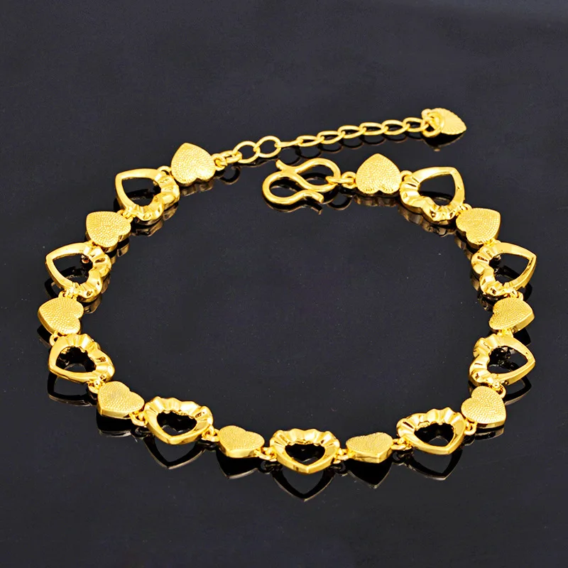 Elegant 18k Yellow Gold Bracelet For Women Heart Shape Vintage Elegant Gold Bracelet Party Birthday Wedding Fine Jewelry Gift
Elegant 18k Yellow Gold Bracelet For Women Heart Shape Vintage Elegant Gold Bracelet Party Birthday Wedding Fine Jewelry Gift