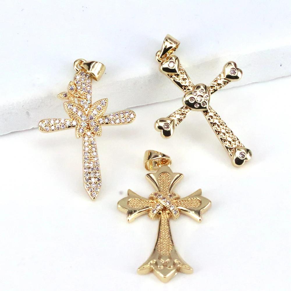 5PCS, Gold Crystal Cross Charms Classic Pendants Beads For Women Men Necklace Bracelet Making Jewelry Cubic Zirconia Accessory
5PCS, Gold Crystal Cross Charms Classic Pendants Beads For Women Men Necklace Bracelet Making Jewelry Cubic Zirconia Accessory