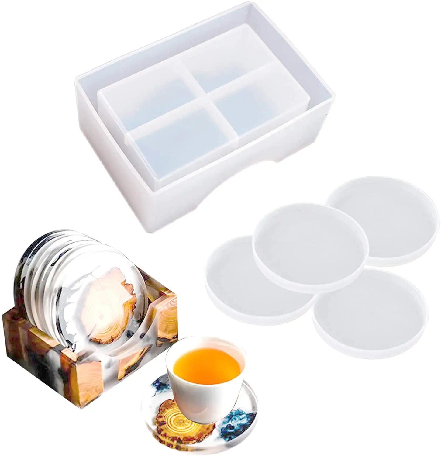 Coaster Resin Molds Round Container Silicone Mould Cups Mats Diy Epoxy Resin Mold Coaster Storage Box Crafts Making Home Decor
Coaster Resin Molds Round Container Silicone Mould Cups Mats Diy Epoxy Resin Mold Coaster Storage Box Crafts Making Home Decor