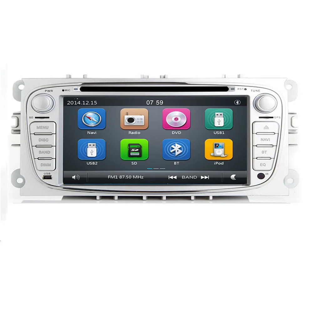 2 din Android автомобильный DVD мультимедийный плеер GPS навигатор для Ford Focus2 Mondeo Galaxy Wifi