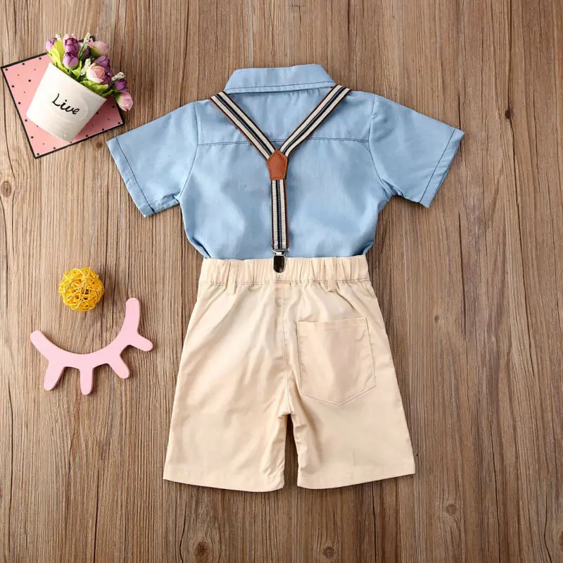 0-5Y Toddler Baby Kid Boy Gentleman Clothes Sets Short Sleeve Blue Shirt Tops Overalls Shorts Pants Cotton Summer Formal Outfits
0-5Y Toddler Baby Kid Boy Gentleman Clothes Sets Short Sleeve Blue Shirt Tops Overalls Shorts Pants Cotton Summer Formal Outfits