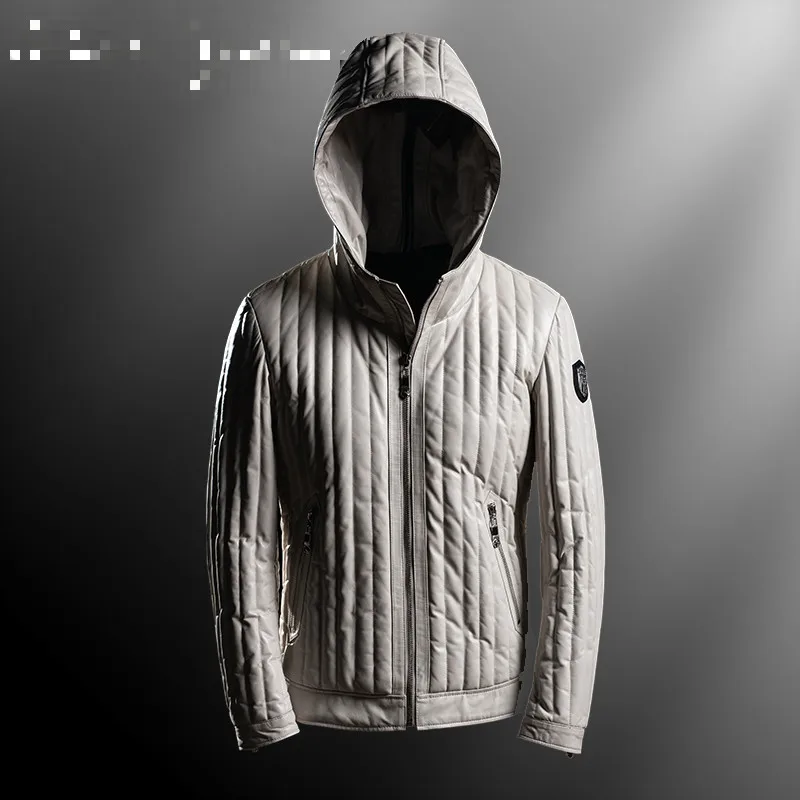 Genuine Leather Clothes Mens Anorak Fall Winter Fashion Coat White Warm Handsome Sheepskin Tide
Genuine Leather Clothes Mens Anorak Fall Winter Fashion Coat White Warm Handsome Sheepskin Tide