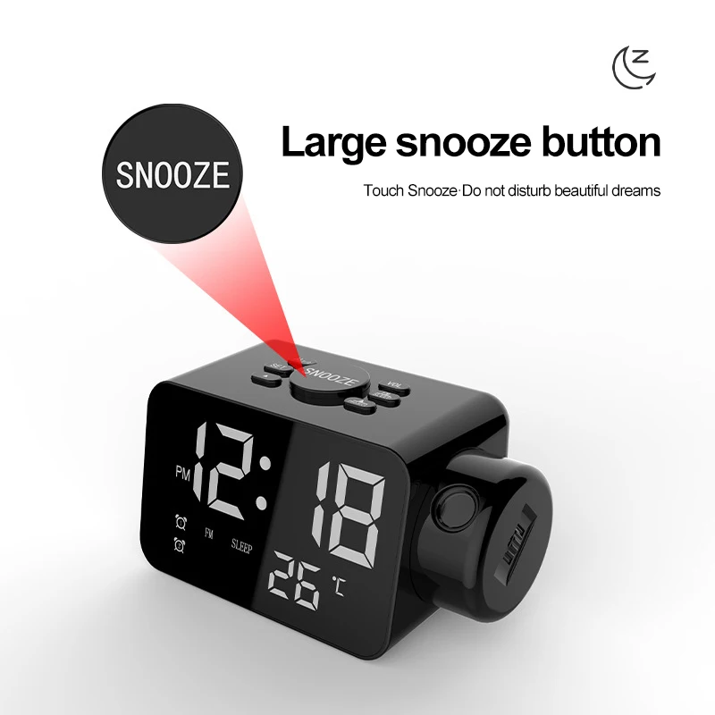 Smart Home Digital Alarm Clock LED Radio Projector Temperature Thermometer Desk Time Display Projection USB Charger Table Clock
Smart Home Digital Alarm Clock LED Radio Projector Temperature Thermometer Desk Time Display Projection USB Charger Table Clock