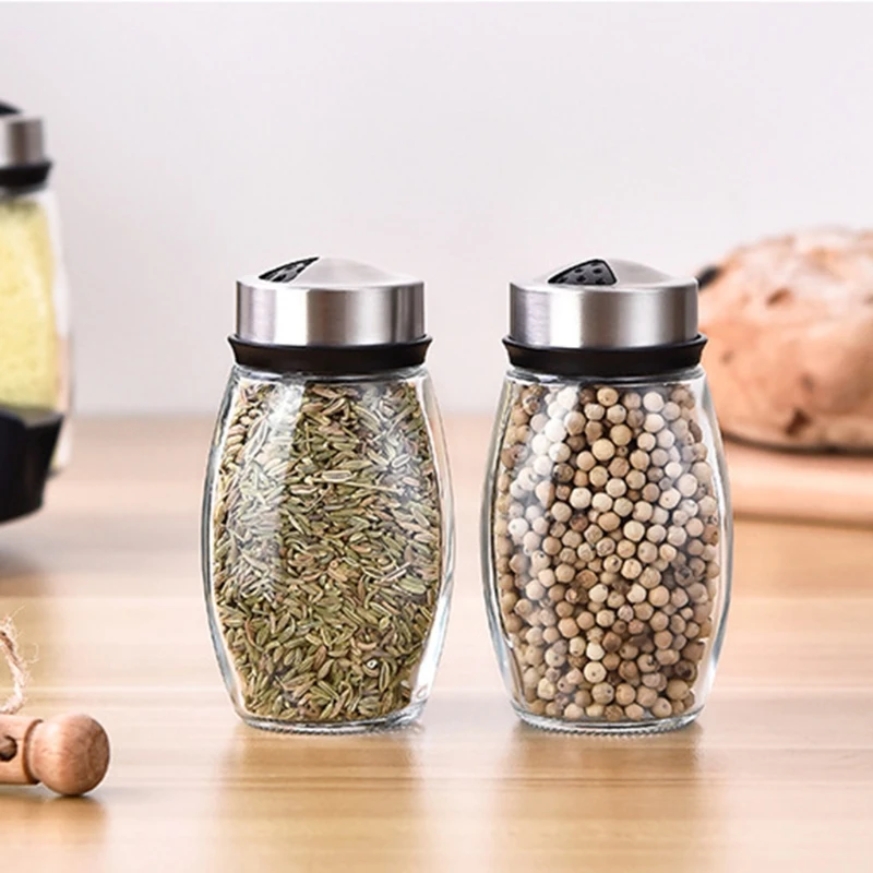 360°Rotating Base Seasoning Jars Set 3 Holes Adjustable Transparent Glass Bottle Q9QF
360°Rotating Base Seasoning Jars Set 3 Holes Adjustable Transparent Glass Bottle Q9QF