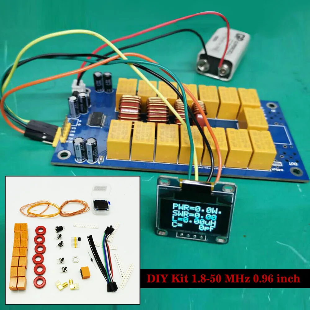 0.96Inch OLED ATU100 Automatic Antenna Tuner 100W Daytime Tuning DIY Kit Automatic Antenna Tuner