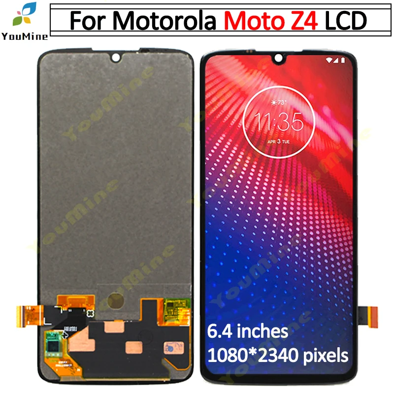 Фото ЖК дисплей 6 4 ''для Motorola Moto Z4 сенсорный экран дигитайзер в сборе сменный для