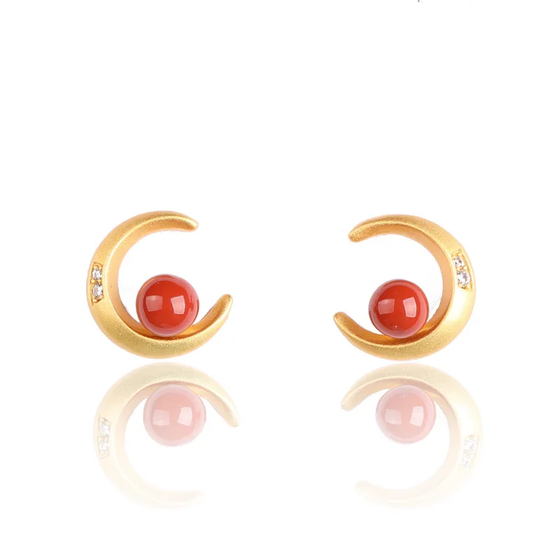 2020 Hot Sale Agate Women New Earrings Contracted A Undertakes To Take Certificate 925 Gold-plated Moon Inlaid South Stud
2020 Hot Sale Agate Women New Earrings Contracted A Undertakes To Take Certificate 925 Gold-plated Moon Inlaid South Stud