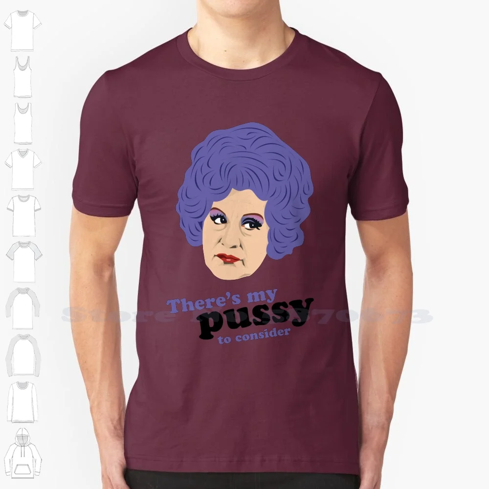 Mrs Slocombe из вас обслуживают? Футболка 100% хлопка с изображением Pussy Are You be Served