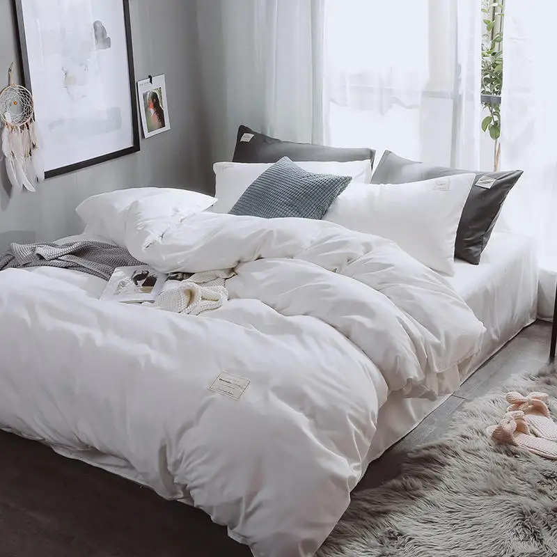 Dansunreve Bedding Set 3/4pcs Pure Color Soft Quilt Cover Bed Sheet for Home Pillowcase Duvet Case Flat Sheet Sets
Dansunreve Bedding Set 3/4pcs Pure Color Soft Quilt Cover Bed Sheet for Home Pillowcase Duvet Case Flat Sheet Sets