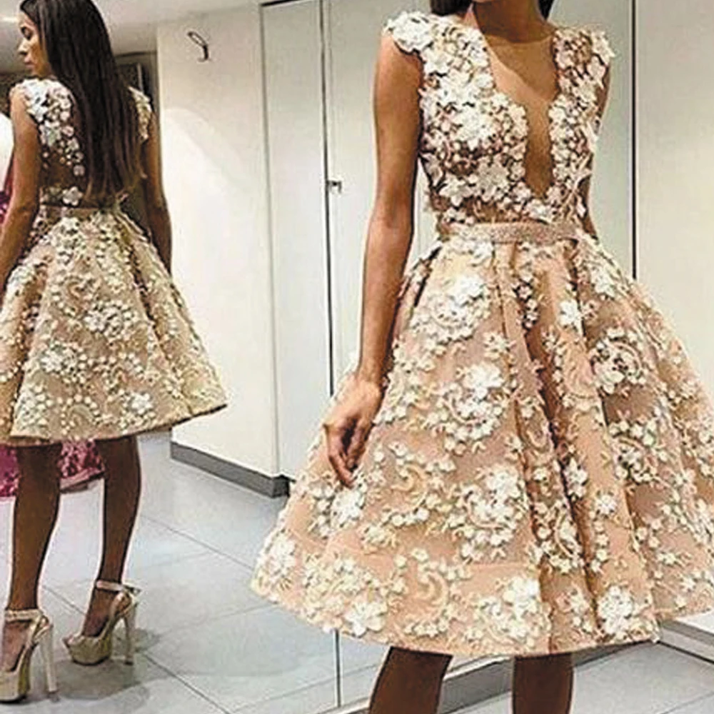 SuperKimJo Lace Applique Prom Dresses Short Cap Sleeve Champagne Elegant Prom Gown Vestido De Festa De Curto
SuperKimJo Lace Applique Prom Dresses Short Cap Sleeve Champagne Elegant Prom Gown Vestido De Festa De Curto