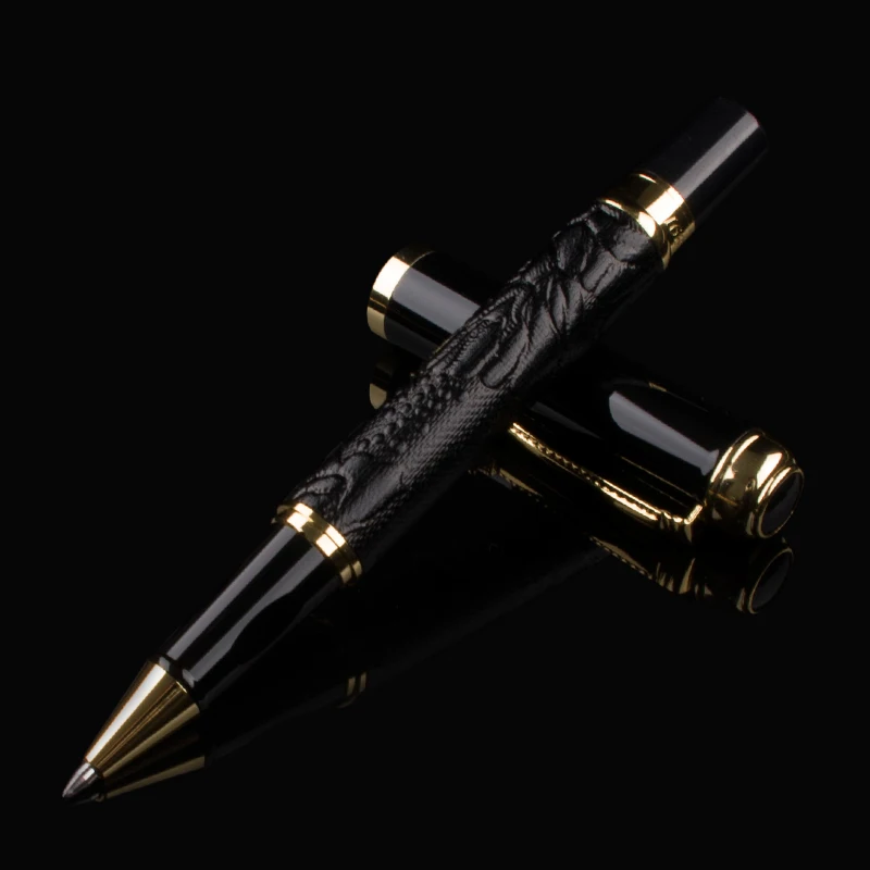 New Fashion HQ Black Roller Pen with Refill Grape Embossed Pattern Golden Drogon Clip Signature Writing Pen for Office Business
New Fashion HQ Black Roller Pen with Refill Grape Embossed Pattern Golden Drogon Clip Signature Writing Pen for Office Business