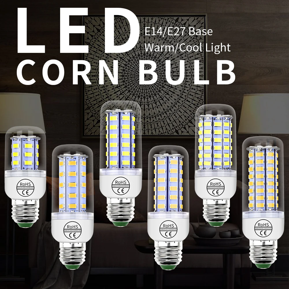 

B22 LED Corn Lamp 220V G9 Chandelier E27 LED Candle Light 3W 5W 7W 9W 12W 15W Home E14 Lights Bulb GU10 Energy Saving Bombillas