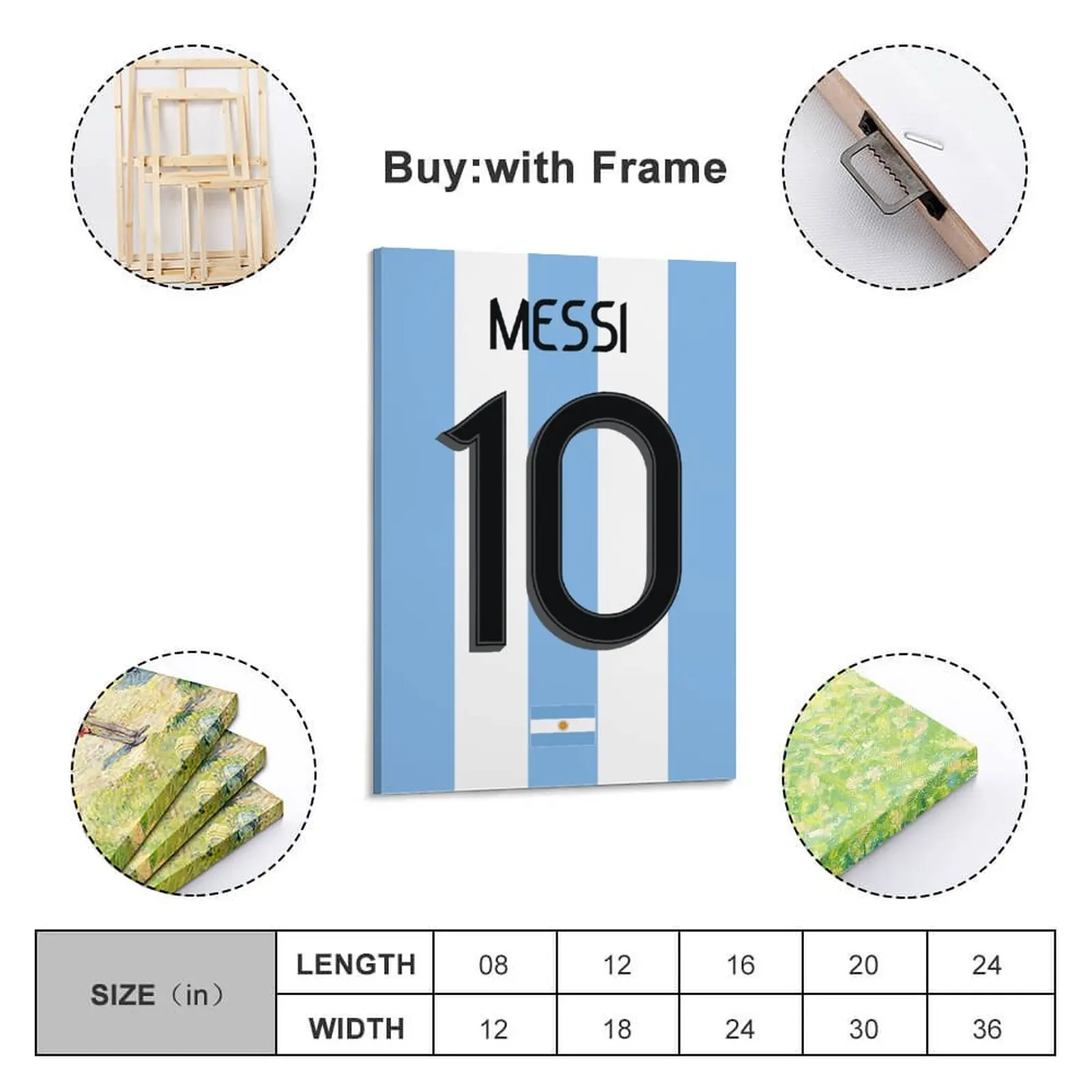 Decor 10 Lionel Messi Argentina Flag Print Painting Canvas Picture for Living Room Wall Room Posters With Frame Modern Home
Decor 10 Lionel Messi Argentina Flag Print Painting Canvas Picture for Living Room Wall Room Posters With Frame Modern Home