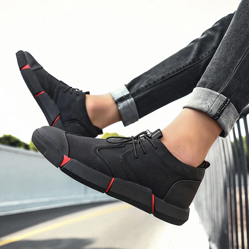 Hot Selling Mens PU Leather Sneaker Lace up Breathable Casual Athletic Outdoor Shoes -B5
Hot Selling Mens PU Leather Sneaker Lace up Breathable Casual Athletic Outdoor Shoes -B5