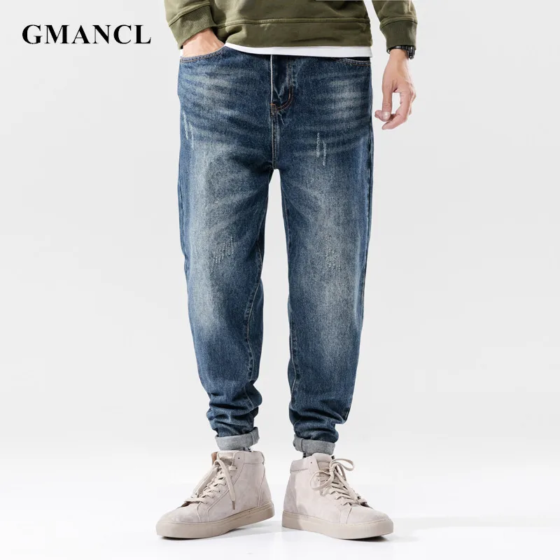 2019 Men vintage blue Simple Straight Harlan jeans Hip Hop Cotton Man Streetwear Loose casual Denim trousers Plus Size 42
2019 Men vintage blue Simple Straight Harlan jeans Hip Hop Cotton Man Streetwear Loose casual Denim trousers Plus Size 42