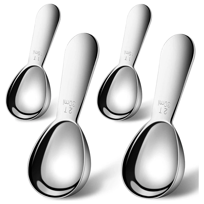 4 Pieces Coffee Scoops Stainless Steel Measuring Coffee Scoop With Short Handle Measuring Spoons For Coffee Tea Sugar
4 Pieces Coffee Scoops Stainless Steel Measuring Coffee Scoop With Short Handle Measuring Spoons For Coffee Tea Sugar