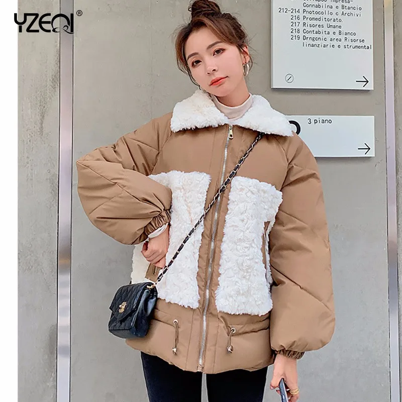 Yzeqi 2021 New Women Short Jacket Fashion Hood Loose Casual Lamb Cotton Padded Jacket Down Coat Winter Outwear Lightweight Down
Yzeqi 2021 New Women Short Jacket Fashion Hood Loose Casual Lamb Cotton Padded Jacket Down Coat Winter Outwear Lightweight Down