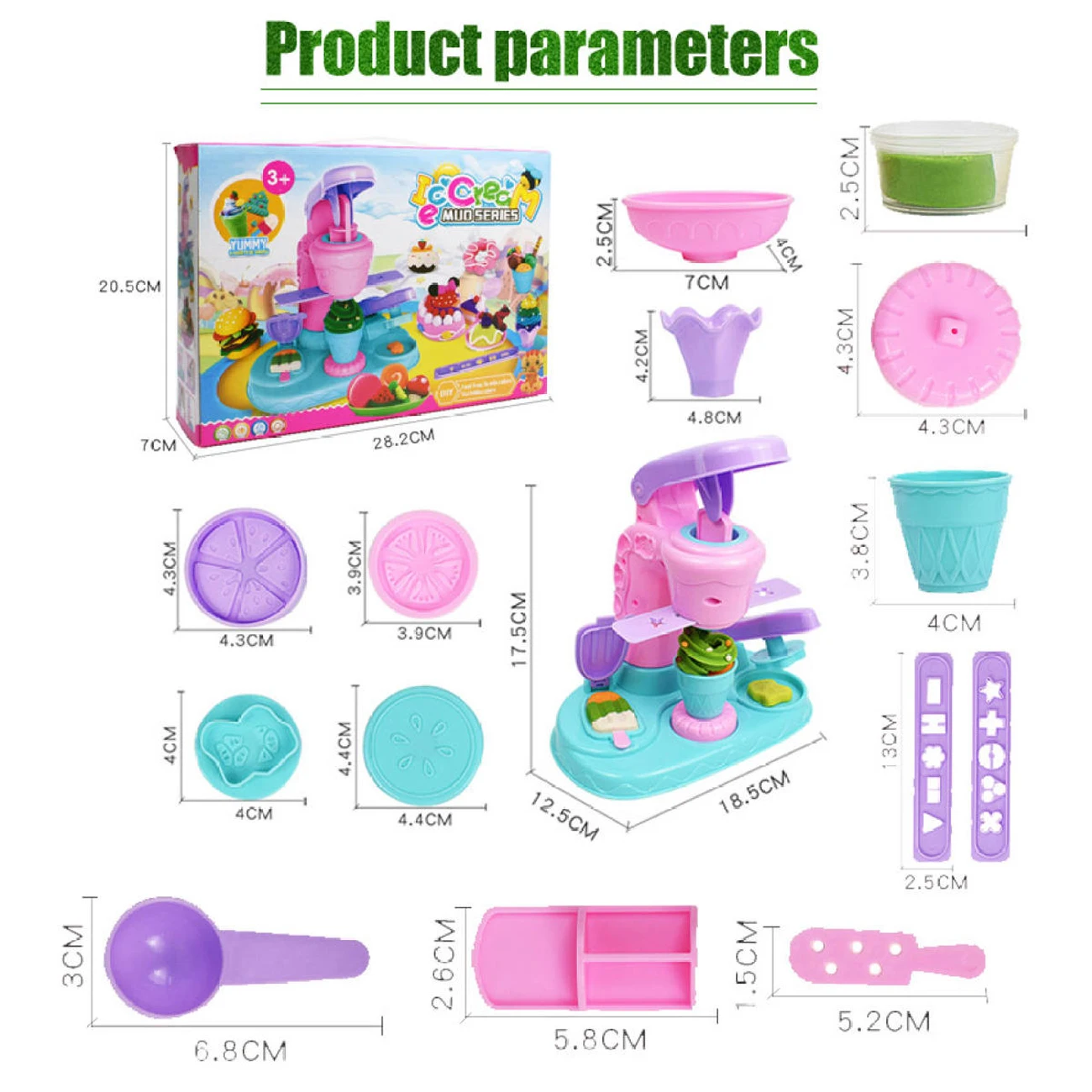 1 Set Noodles Maker Ice Cream Machine Clay Mold Tool Set Creative 3D Mud Handmade DIY Clay Pretend Play Educational Fun Toys
1 Set Noodles Maker Ice Cream Machine Clay Mold Tool Set Creative 3D Mud Handmade DIY Clay Pretend Play Educational Fun Toys