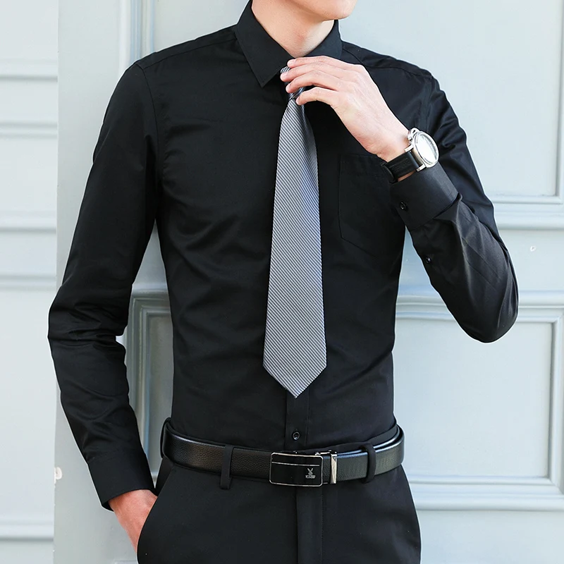 New Spring Mens Shirts Business Long Sleeve Turn Down Collar Shirts Korean Style Slim Fit Solid Shirt Tops Male Button Shirts
New Spring Mens Shirts Business Long Sleeve Turn Down Collar Shirts Korean Style Slim Fit Solid Shirt Tops Male Button Shirts