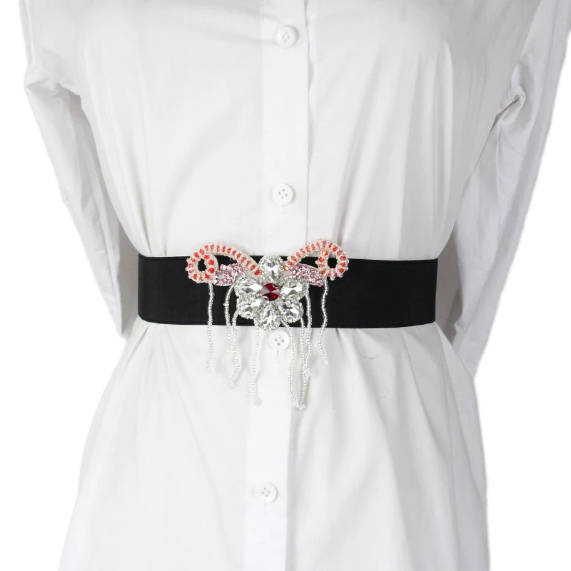 Черный эластичный пояс стразы украшение бабочки Женские аксессуары для платья
Черный эластичный пояс стразы украшение бабочки Женские аксессуары для платья