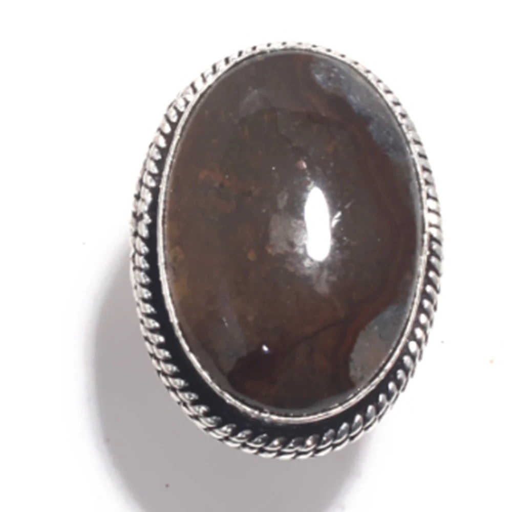 Genuine Coffee Bean Jasper Ring Silver Overlay over Copper, USA Size: 10 , R6823
Genuine Coffee Bean Jasper Ring Silver Overlay over Copper, USA Size: 10 , R6823