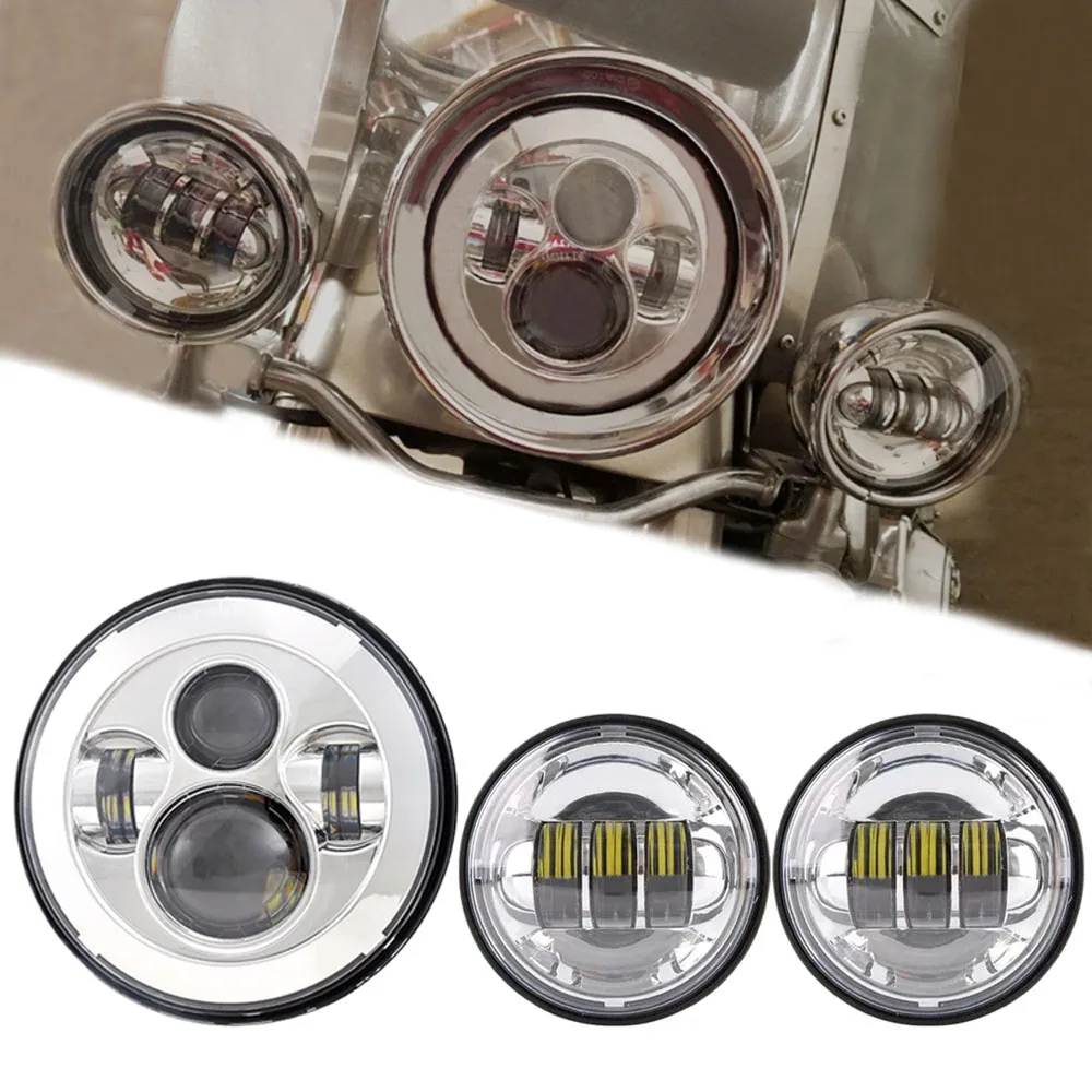 Передняя светодиодная фара для мотоцикла, 7 дюймов, 4-1/2 дюйма
Передняя светодиодная фара для мотоцикла, 7 дюймов, 4-1/2 дюйма