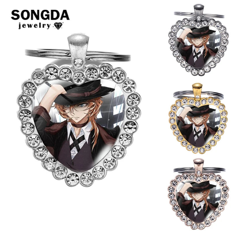 SONGDA Bungo Stray Dog Keychain Convex Heart Keys Ring Bags Anime Trinkets Accessory Souvenirs And Gifts For Girlfriend Jewelry
SONGDA Bungo Stray Dog Keychain Convex Heart Keys Ring Bags Anime Trinkets Accessory Souvenirs And Gifts For Girlfriend Jewelry