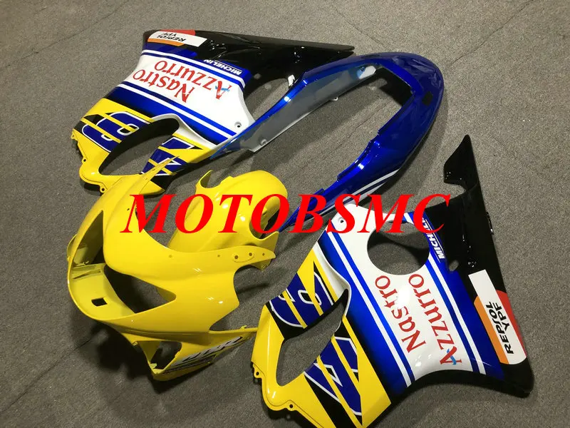 Комплект обтекателей под давлением для CBR600F4 99 00 CBR600 F4 1999 2000 CBR 600 комплект желтых