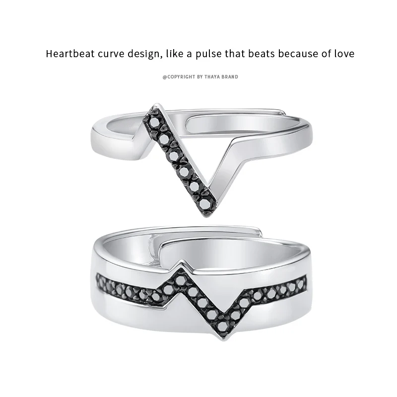 Thaya Design S925 Sterling Silver Fashion Heartbeat Ring Original Design Lover For Couple Ring Elegant Rings Fine Jewelry Gift
Thaya Design S925 Sterling Silver Fashion Heartbeat Ring Original Design Lover For Couple Ring Elegant Rings Fine Jewelry Gift