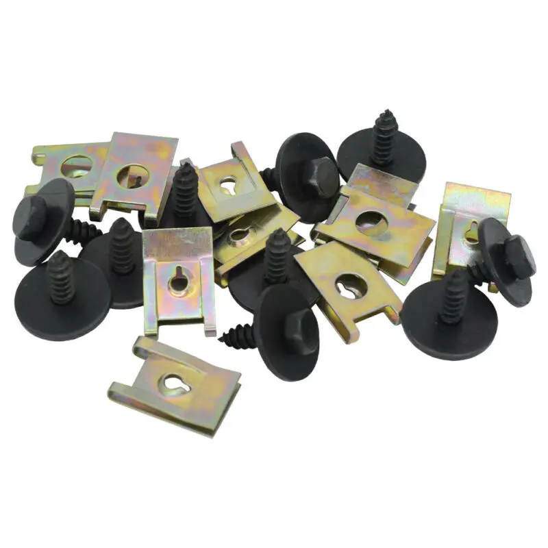 40pcs U Nut Hex Screw For BMW Speed Fastener Undertray Sheet Metal Clip Fixing Interior Accessories Metal Clip Fixing
40pcs U Nut Hex Screw For BMW Speed Fastener Undertray Sheet Metal Clip Fixing Interior Accessories Metal Clip Fixing