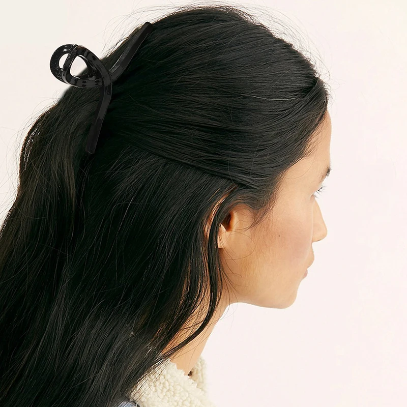 Заколка-краб для волос женская акриловая с крестом |