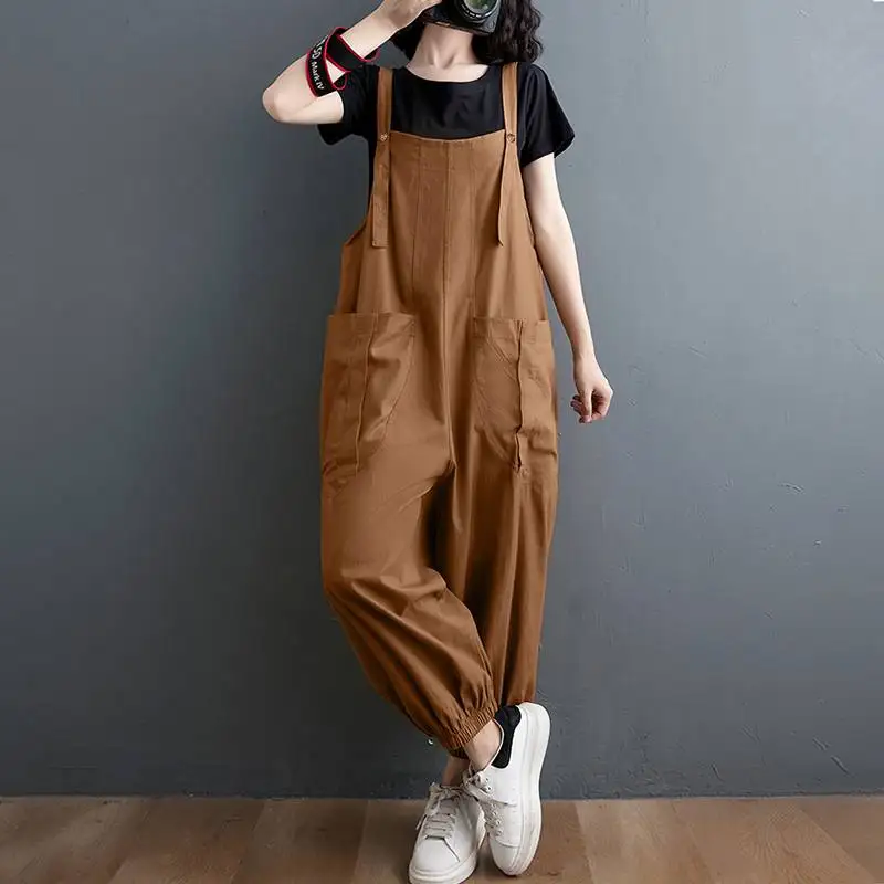 2021 ZANZEA Kaftan Casual Female Drop Crotch Pants Summer Overalls Pockets Dungarees Playsuit Women Solid Jumpsuits
2021 ZANZEA Kaftan Casual Female Drop Crotch Pants Summer Overalls Pockets Dungarees Playsuit Women Solid Jumpsuits